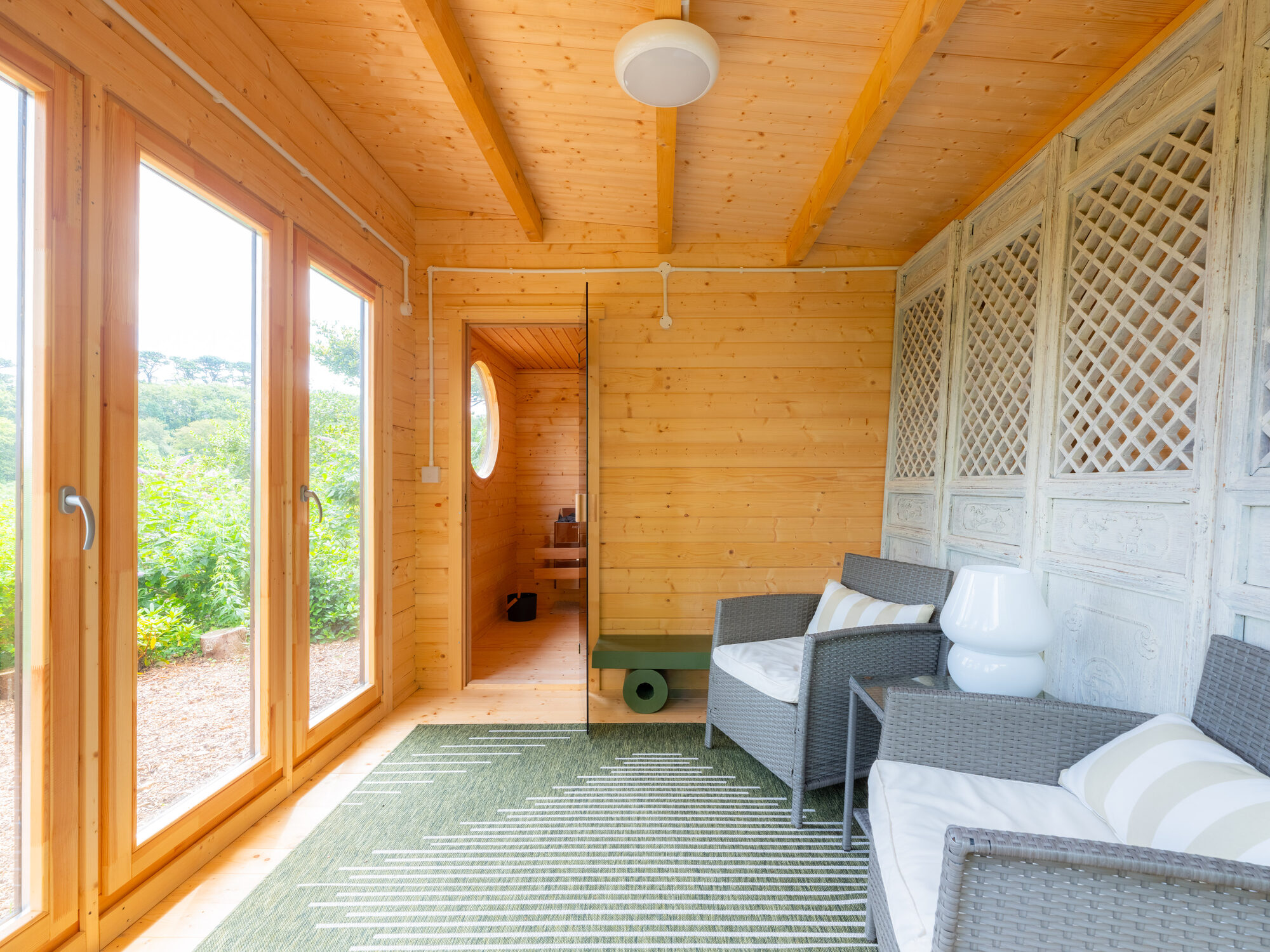 Relaxation space in the summer house