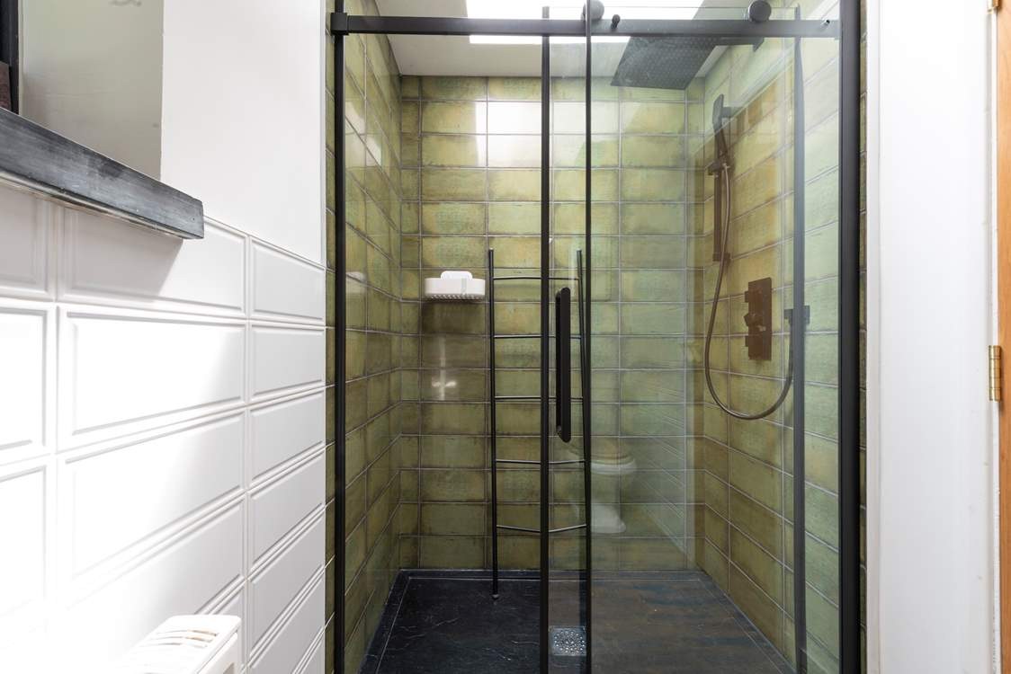 The upstairs shower room